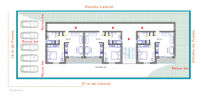 Implantação — Terreno 1